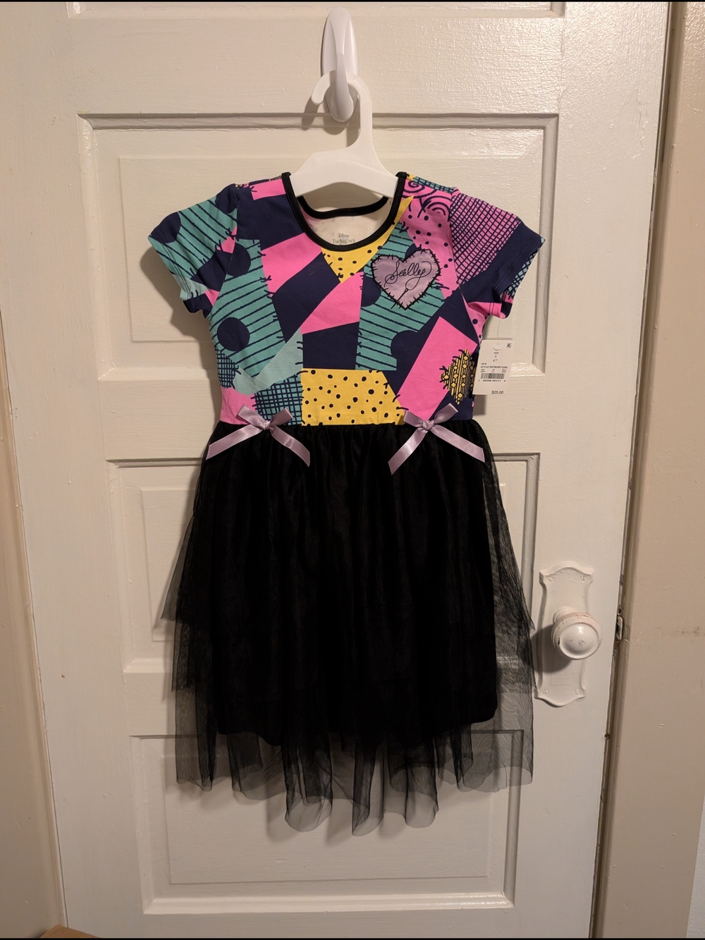 Disney Nightmare Before Christmas Sally Black Tulle Skirt Dress Girls Small NWT